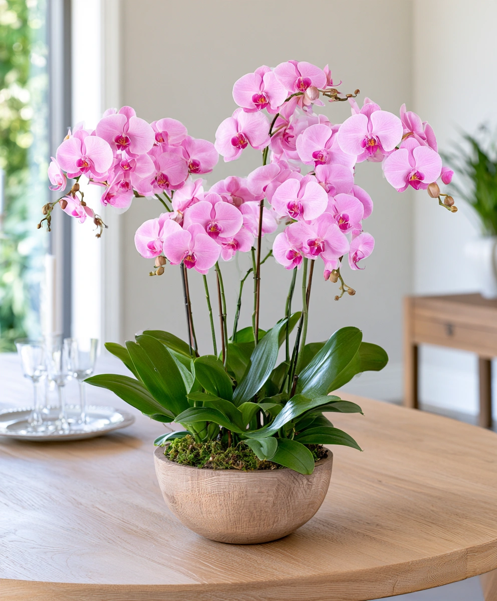 Modern estate orchid arrangement