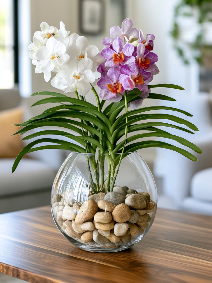 Two Vanda Orchids