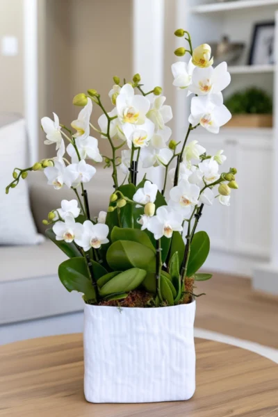 White Mini Orchids