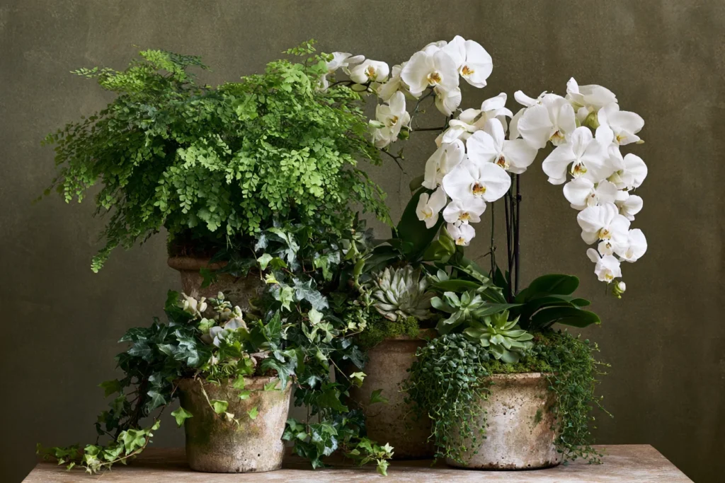 Creating a Layered Orchid Display with Companion Plants