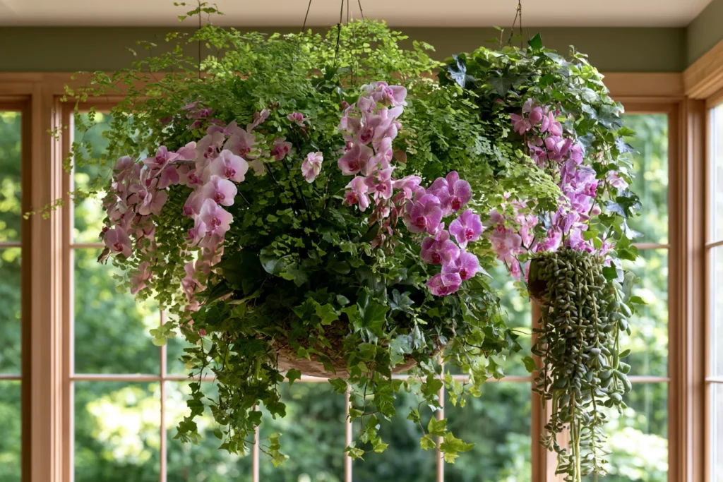 Creating a Layered Orchid Display with Companion Plants